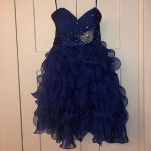 Royal blue cocktail dress